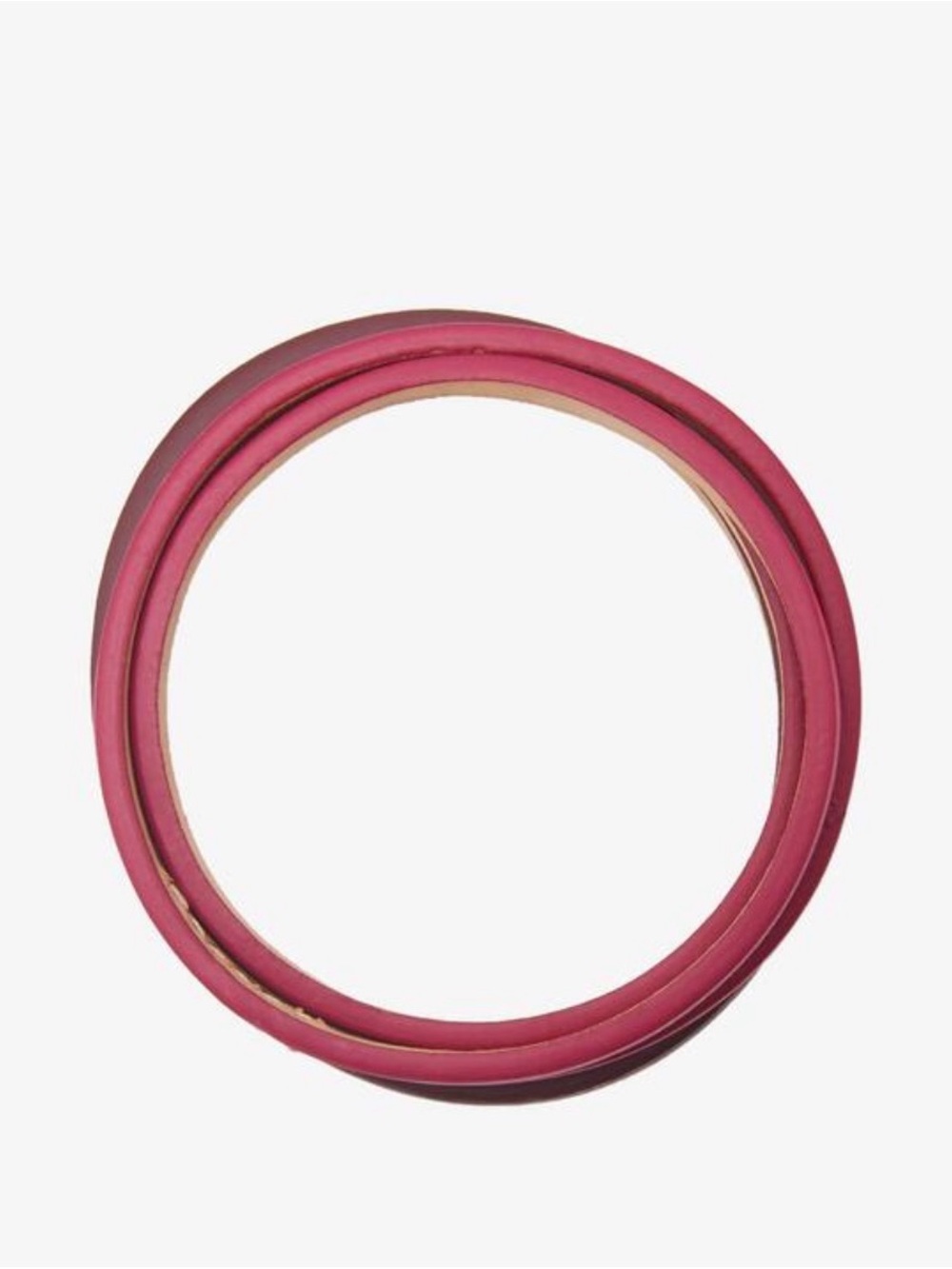 Loewe Calfskin Double Bangle Set in Burgundy/Magenta NWOT - Picture 3 of 4